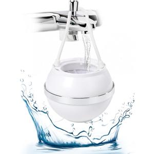 Bath Water Filter for Tub Faucet with Overflow, Up to 2,500 Gallons of Filtration, Removes Chlorine & Fluoride, Softens Hard Water, Improves Skin, Hair & Nail Health