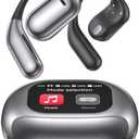 EUQQ Ultra Open Ear Headphones - Wireless Bone Conduction Earbuds, Bluetooth 5.4 Connection, IPX Waterproof Design, Wraparound Hooks for Sports and Outdoor Running, Charcoal, Grey