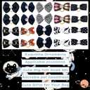 30PCS/15PAIRS Black Dog Hair Bows with Rubber Bands Puppy Hair Bowknot Top Knot Elastic for Girl Female Doggy Cat Rabbit Poodle Pet Animal Grooming Accessories Attachment