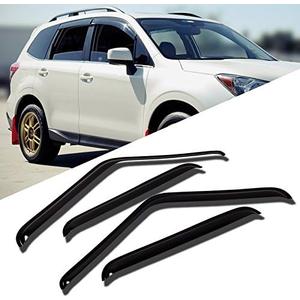 TuningPros WD-778 Tinted Smoke Out-Channel Window Visor Deflector Rain Guard 4-pc Set (Made for Acura ILX 2013-2015)