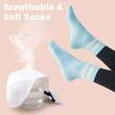 SISOSOCK Quarter Crew Cotton Socks for Women or Men Striped Athletic Socks Casual Socks 6-10 pairs with Gifts Box