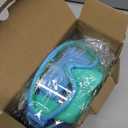Vvinca Kids Goggles with Comfort Fabric Strap, Kids Swim Goggles Wide View Anti-Fog/UV No Leaking Swimming Goggles for 3-14 (10-blue& Lemon Green)