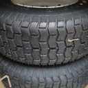 16x6.50-8 Riding Lawn Mower Rubber Tire and Wheel, 2 Pcs Replacement 16x6.5-8nhs Garden Tractor Lawnmower Tyre, Bearing Bore 3/4" & 5/8", 3"-4.5" Centered Hub