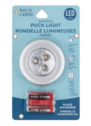 Key & Castle Adhesive Puck Light
