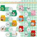12 PCS Stacking Toys Set for Toddlers 18+ Months 1 2 3 4 Years Old Boys Girls Preschool Pressable Animals Stacking Blocks Sensory Toys with Cute Expressions Fun Easter Birthday Gifts for Kids