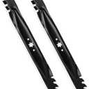 ILONPA 942-04290 46" Mower Blades for Cub Cadet XT1-46 XT2-46 RZT-46 ZT1-46 LTX46 LTX1045 LTX1046 MTD Troy Bilt 46 inch Deck Zero Turn Lawn Tractor 942-04290-X (Mulching Toothed) 2-Pack, Black