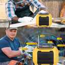 Mellif Cordless AM/FM Radio Speaker Compatible with DeWalt 20V Battery(Tool Only No Battery), Weather Alert Bluetooth Radio with Cellphone USB Port,SOS Emergency Alert