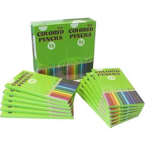 S & E TEACHER'S EDITION 144Pcs Colored Pencils, Pre-sharpened, coloring pencils Christmas Gifts 12 Colors, 12pcs/box, 12Boxes, Total: 144Pcs.