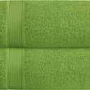Elvana Home Cotton 2 Pack Oversized Bath Towel Set 28x55 inches, Large Bath Towels, Ultra Absorbant Compact Quickdry & Lightweight Towel, Ideal for Gym Travel Camp Pool - Kiwi Green