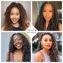 8 Packs Boho Faux Locs Crochet Hair Pre-looped 14 Inch Crochet Goddess Locs with Curly Ends for Black Women Black Boho River Locs Crochet Hair