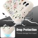 OOK Case for iPhone 16 Cases Cute Flower Floral Pattern Design for Girls Women Soft Silicone Camera Lens Protective Phone Cover for iPhone 16 6.1 Inch White