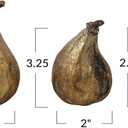 Creative Co-Op Resin Figs with Gold Finish (Set of 5 Pieces)