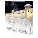 Hooks for Outdoor String Lights Clips: 26Pcs Heavy Duty Light Hook with Waterproof Adhesive Strips - Outside Clear Cord Holders for Hanging Christmas Lighting - Outdoors Sticky Clip