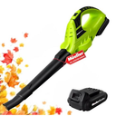 Mueller UltraStorm Cordless Leaf Blower, 20 V Powerful Motor, Electric Leaf Blower for Lawn Care, Battery Powered Leaf Blower Lightweight for Snow Blowing (Battery & Charger Included) Green 5 Pack