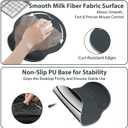 Mouse Pad and Keyboard Wrist Rest, 3-in-1 Gel Memory Foam Ergonomic Mouse Pad with Wrist Rest Set, Gaming Mousepad Arm Cushion Support for Computer Office Desk Accessories Cute Setup, Charcoal
