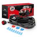 Nilight Led Light Bar Wiring Harness Kit 16AWG 12V On-Off Waterproof Switch Power Relay Blade Fuse-4 Leads