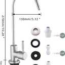 Drinking Water Faucet,Easy to Install Sink Water RO Faucet,Lead-Free Reverse Osmosis Faucets for Kitchen Bar Sink,Brushed Nickel SUS304 Stainless Steel