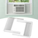 Window Air Conditioner Side Panels Fit for 8000BTU, AC Side Panels with Frame for Window Units, AC Window Unit Side Panels, Universal AC Accordion Filler, Window AC Curtain Replacement 2 Pack