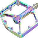 Mountain Bike Pedals Flat - MTB Pedals Flat, Bicycle Pedals, Road Bike Pedals, BMX Pedals, for BMX MTN Road Gravel EBike, Specialized Parts, Adults, Aluminum Metal Stamp 9/16"