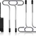 LFUTARI Ice Anchor Tool Kit,1pc Ice Anchor Drill Adapter with 4pcs Threaded Peg Ice Fishing Shelter Stake Nail, Universal Ice Fishing Anchors Tool Set for Ice Insert Sewing (Set 1)