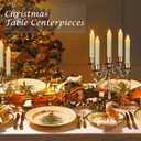 PChero Flameless Flickering Taper Candles with Remote Timer and Dimmer, 6.4 Inch Real Wax Ivory LED Candlesticks Battery Operated for Halloween Christmas Home Wedding Decor (Small, Ivory (6pcs), Melted Edge)