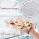 Bandesun Divided Serving Tray with Lid and Handle - Snackle Box Charcuterie Container for Portable Snack Platters - Clear Organizer for Candy, Fruits, Snacks，Nuts - Perfect, 1 pack compartments small 16pcs