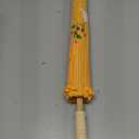 33" Yellow Flower Silk Cloth Decoration Handmade Parasol Umbrella Chinese Japanese Asian DIY Art Dance Classical Umbrella for Wedding Parties Photography Costumes Cosplay (Yellow)