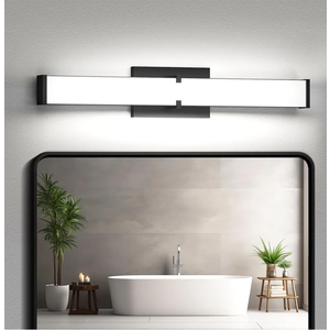 Modern Bathroom Light Fixtures 40 Inch,40W 3600 Lumen Dimmable Vanity Lights for Bathroom, 5CCT LED Vanity Light Fixture, Matte Black Lighting Fixtures ETL Certified
