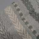 DII Farmhouse Braided Stripe Table Runner Collection, 15x108 (15x113, Fringe Included), Artichoke Green
