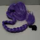 33 Inches Long Purple Braid Anime Costume Wig  High Temperature Heat Resistant Silk Fiber  Natural Looking Costume Wig for Halloween Party, Cosplay (Small Size)