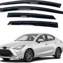 IG Window Visor for Toyota Yaris iA Sedan 2016-2020 & Scion iA Sedan 2016-2020, Rain Guard Tape-On Durable Side Vent Window Deflector Mugen Style, 2016 2017 2018 2019 2020 (Sedan Only)