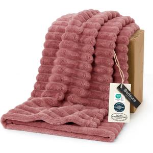 Bedsure GentleSoft Dusty Pink Fleece Blanket for Couch - Cozy Soft Blankets for Women, Cute Small Throws for Girls, 50x70 Inches