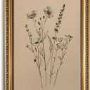 Avklitu Vintage Botanical Wall Art Boho Floral Wall Decor Gold Framed, 24"L x 16"W