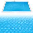 12x6 Ft Rectangle Solar Pool Cover for Above Pools, Blue Bubble Insulation Blanket for Heating, Heat Retention, and Debris Protection, Heavy-Duty Insulating Pool Heater Cover for Swimmer