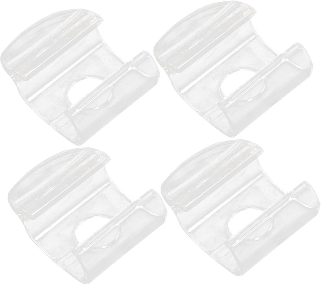 4pcs Venetian Blind Clip Draw Rod for Cordless Blinds Lifting Clamp Blind Grip Blind Cord Winders Cordless Window Shades Blind Clips for Valance Sheer Curtain Plastic Mini Fixture, 5.7X3.8CM