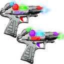 ArtCreativity Ranger Hand-Gun Toy Set with Flashing Lights & Sounds, 2 Cool Futuristic Handguns, Pretend Play, Great Party Favor, Gift for Boys and Girls, Batteries Included- Colors May Vary