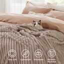 Bedsure GentleSoft Light Brown Throw Blanket for Couch - Cozy Soft Fleece Blankets for Women, Cute Small Throws for Girls, 50x60 Inches