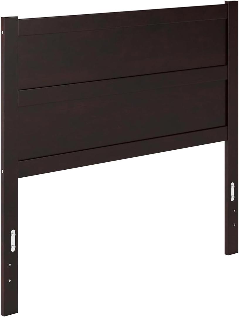 AFI, NoHo Solid Wood Panel Headboard with Attachable USB Charger, Full, Espresso