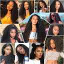 28 Inch Lace Front Wigs Black Human Hair Wave Curly Glueless 13x4 HD 180% Density Pre Plucked Natural Wigs for Women Girls