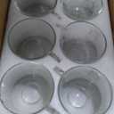 Vesici 6 Pcs Christmas Glass Coffee Mugs with Handle 16 oz Clear Christmas Glasses Winter Xmas Glass Mugs Santa Claus Snowman Cups Xmas Gift for Women Men Beverage Milk Hot Chocolate (Multi Style)