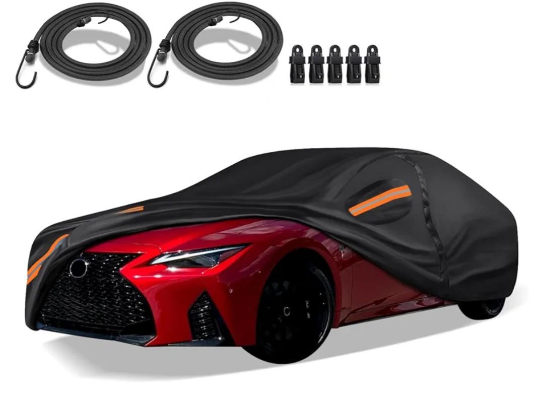 16-Layer Special Full Car Cover Fit for 2005-2024 Lex-us IS250 IS300 IS350 IS500, Ultra Heavy 600D Oxford Cloth, All-Weather Protection Summer Sun Exposure and Winter Snow Rain Dust UV