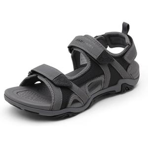 DREAM PAIRS Men's Sandals Hiking Water Beach Sport Outdoor Athletic Arch Support Summer Sandals (11, Grey)