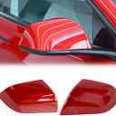 Left & Right Side Rearview Mirror Cover Cap For Tesla Model 3 2017 2018 2019 2020 2021 2022 2023 2024 (Red) (Red for Model 3)