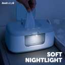 Jool Baby TinyBums Baby Wipe Warmer & Dispenser with LED Changing Light & On/Off Switch (Gray)
