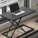 VebaCidi Height Adjustable Sit to Stand Desk Riser, Compact Standing Desktop Converter for Monitor or Laptop, Black