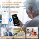 Hearing Aids, Hearing Aids for Seniors with Bluetooth, Rechargeable Hearing Aid with APP for People with Hearing Loss, 5 Levels of Volume Automatic Noise Cancellation, Clear Sound and Easy to Use, Black