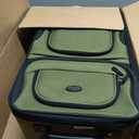 U.S. Traveler Rio Lightweight Softside Rolling Carry-on Suitcase, 2-Wheel Single, Green