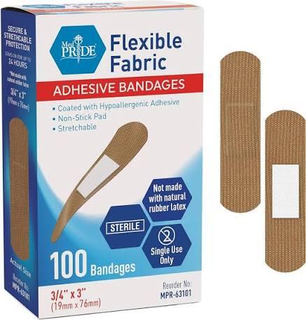 Med Pride Adhesive Bandages 100Pcs