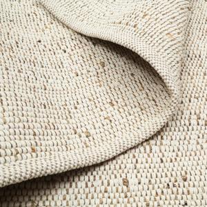 Natural Jute Cotton Area Rug - 5x8 Rug - Boho Rugs for Living Room, Bedroom, Dining Room, Hallway, Office, Entryway - Rustic Vintage Bohemian Carpet Home Dcor - Hand Woven Rugs 5x8 ft