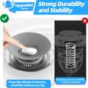 3 x Bathroom Sink Stopper with Anti-Odor, Faster Drainage, Universal Silicone Sink Drain Strainer, with Detachable Hair Catcher Drain Cover, Pop Up Basin Plug for 1.1~1.77 Drain Hole(Gray)